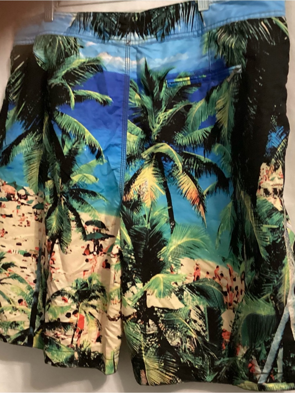 Old Navy men  trunks, beach, palm tree Tropical design size XL